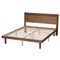 Baxton Studio Decker MidCentury  Walnut Brown Finished Wood Full Size Platform Bed with Charging Station 217-11893-ZORO - alternate 5